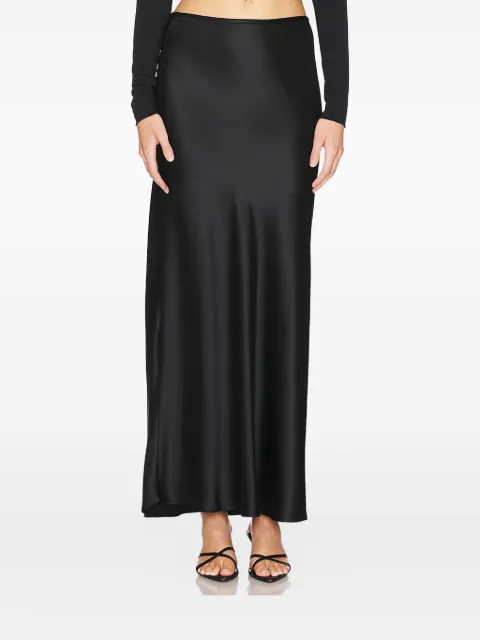 Acler bias-cut satin maxi skirt