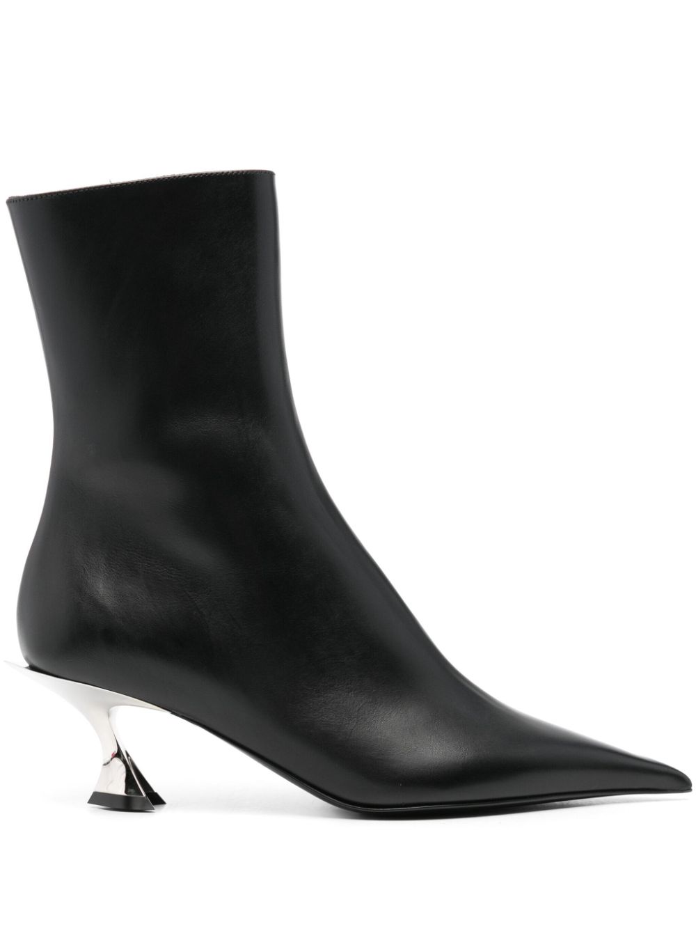 Shop Mugler 60mm Leather Ankle Boots In Black