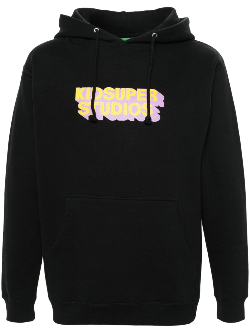 Shop Kidsuper Logo-print Cotton Hoodie In Black