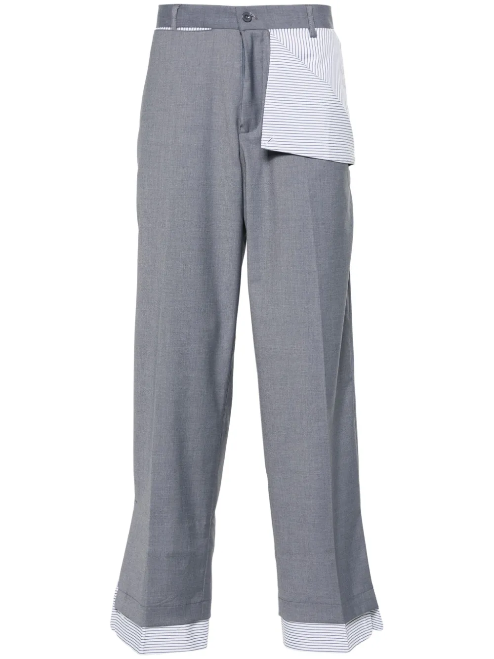 Shop Kidsuper Layered-detailing Trousers In Grey