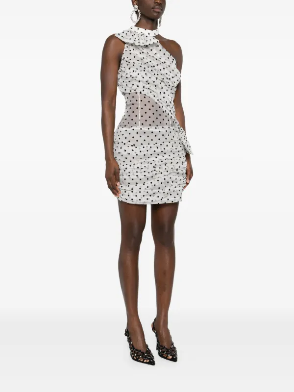 Alessandra Rich polka-dot Organza Mini Dress | White | FARFETCH