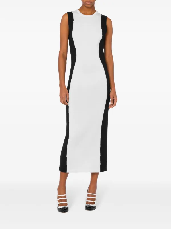 Moschino two-tone Virgin Wool Dress | White | FARFETCH ZA