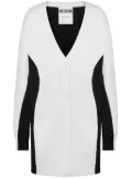 Moschino two-tone V-neck cardigan - White