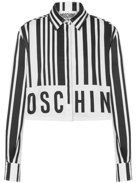 Moschino barcode-print cotton shirt