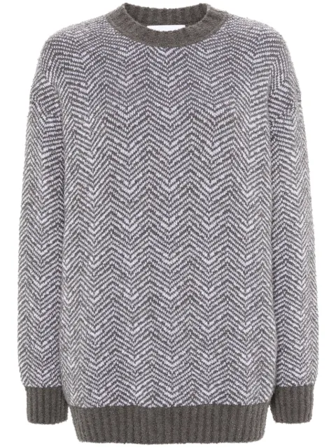 Moschino chevron-pattern jumper