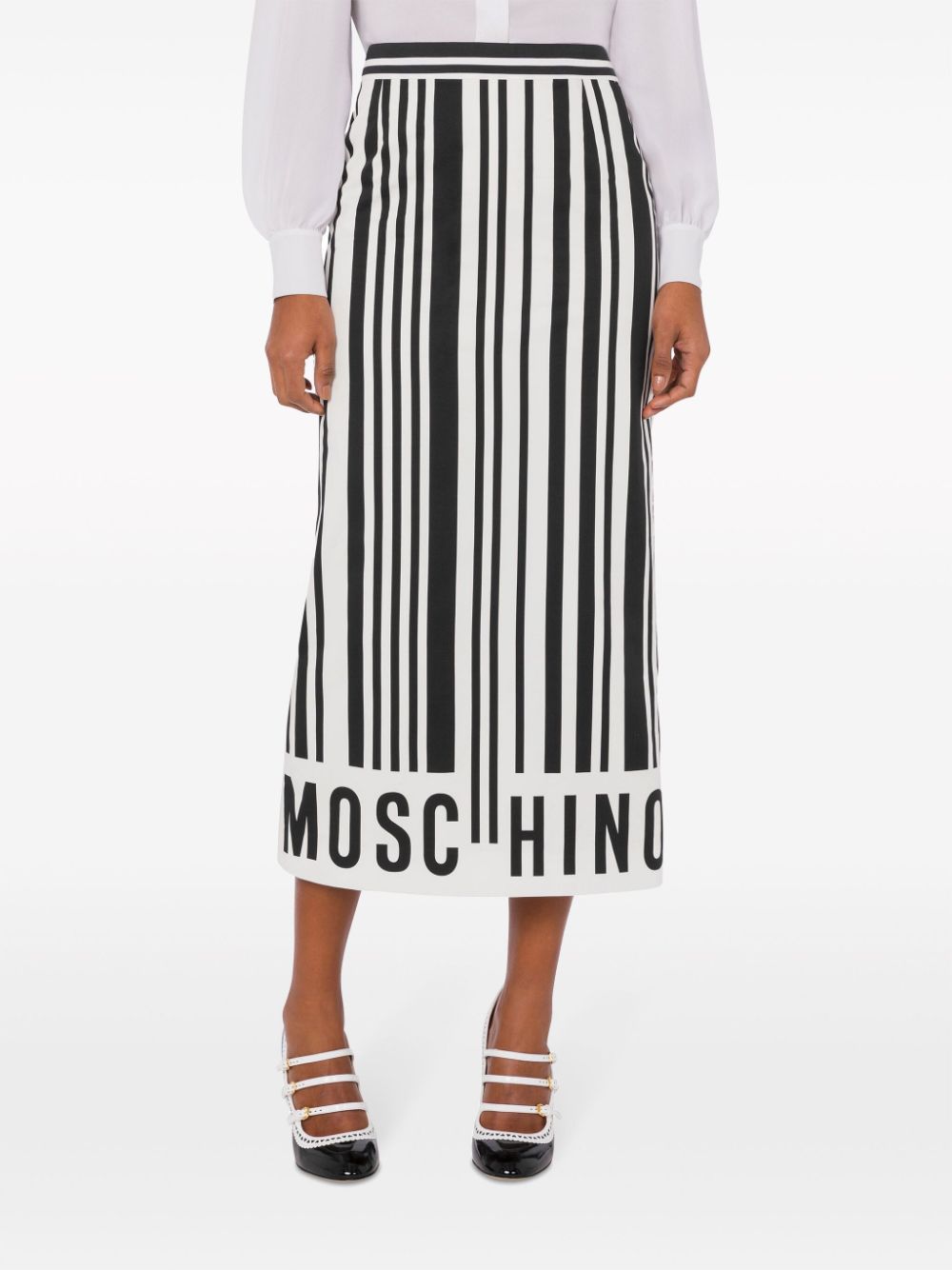 Moschino Gestreepte rok - Wit