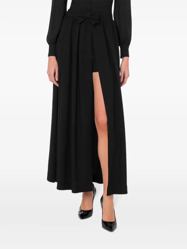 【関税&送料込み】Moschino Asymmetrical Skirt Moschino Pleated Asymmetric Skort | Black | FARFETCH