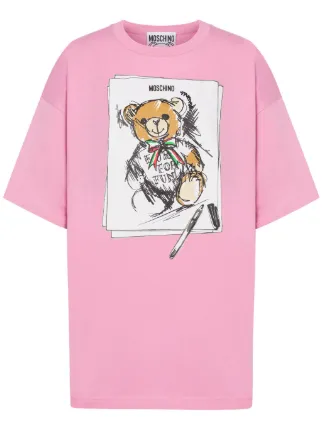 Moschino Red Cotton Funfair T-Shirt