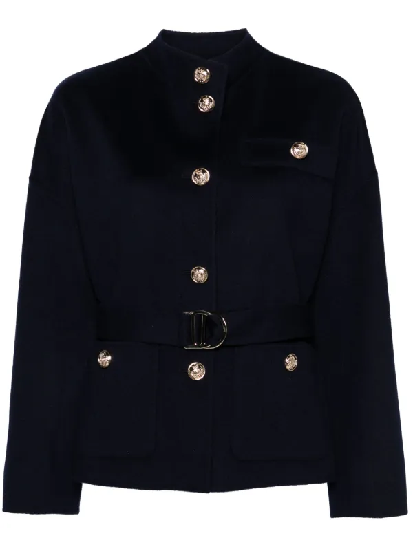 Maje Wool Coat, 36 EU, dark navy cheapest color