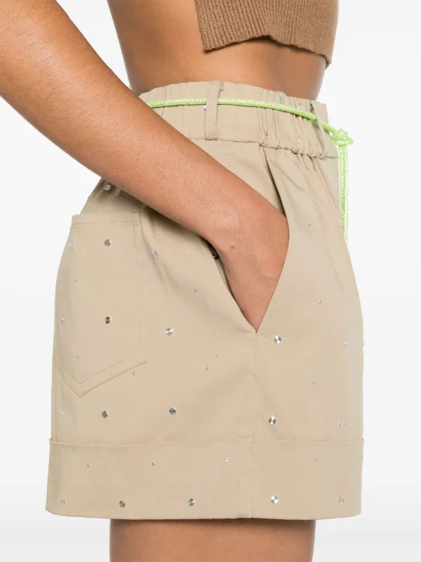 Maje stud-embellished Pleated Shorts - Farfetch