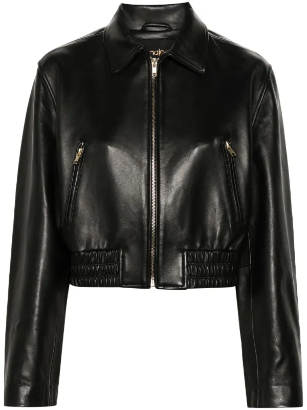 Maje lambskin leather jacket hotsell