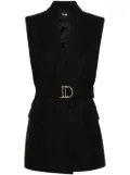 Maje sleeveless double-breasted blazer - Black
