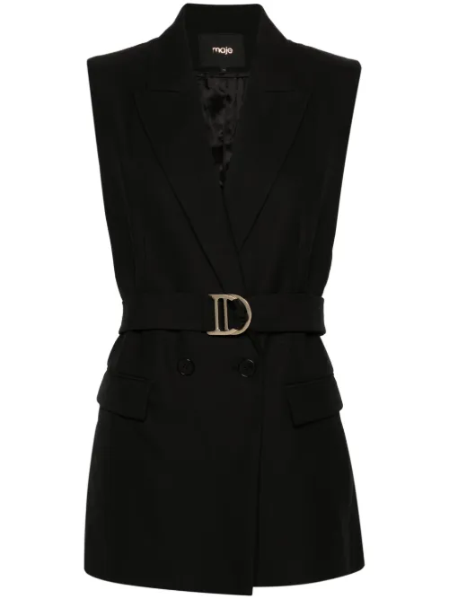 Blazer croisé à design sans manches - Maje - Modalova