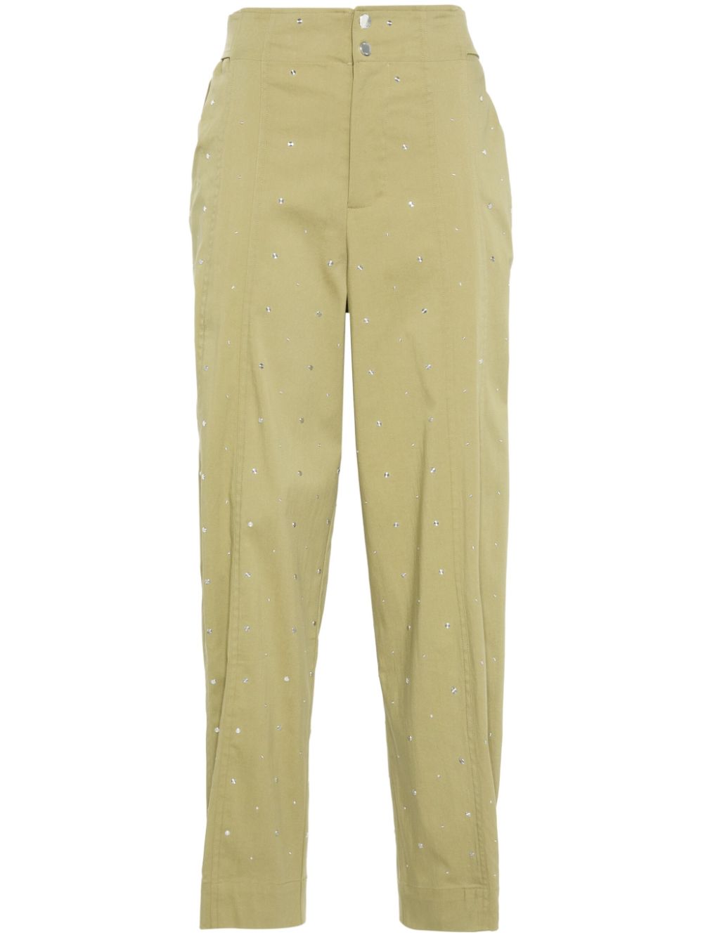 stud-embellished trousers