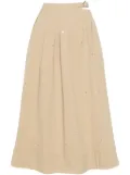 Maje studded midi skirt - Neutrals