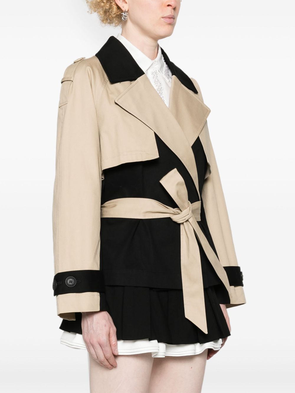 Maje two-tone trench coat Women