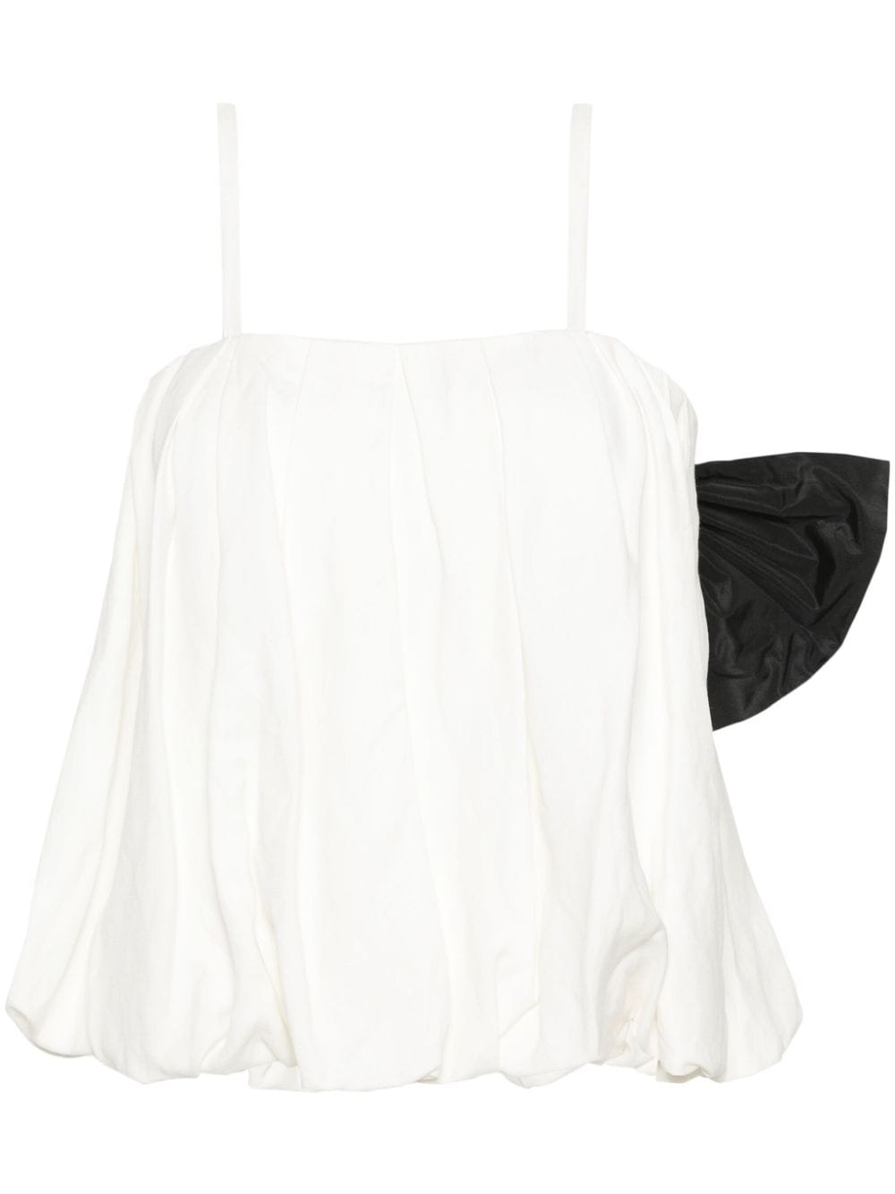 Maje oversized-bow pleat top Wit