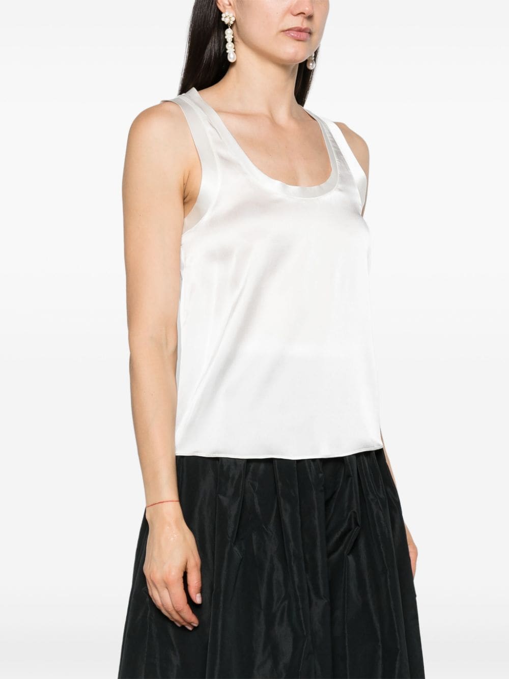 Shop Maje Silk Tank Top In Neutrals