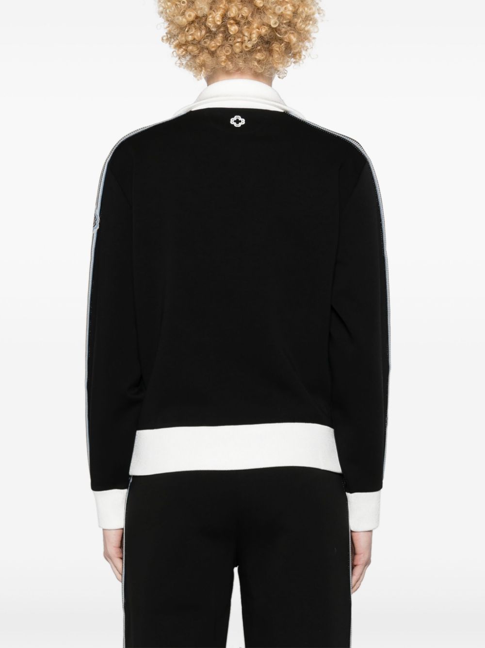 MAJE LOGO-EMBROIDERED ZIP-UP SWAETSHIRT 