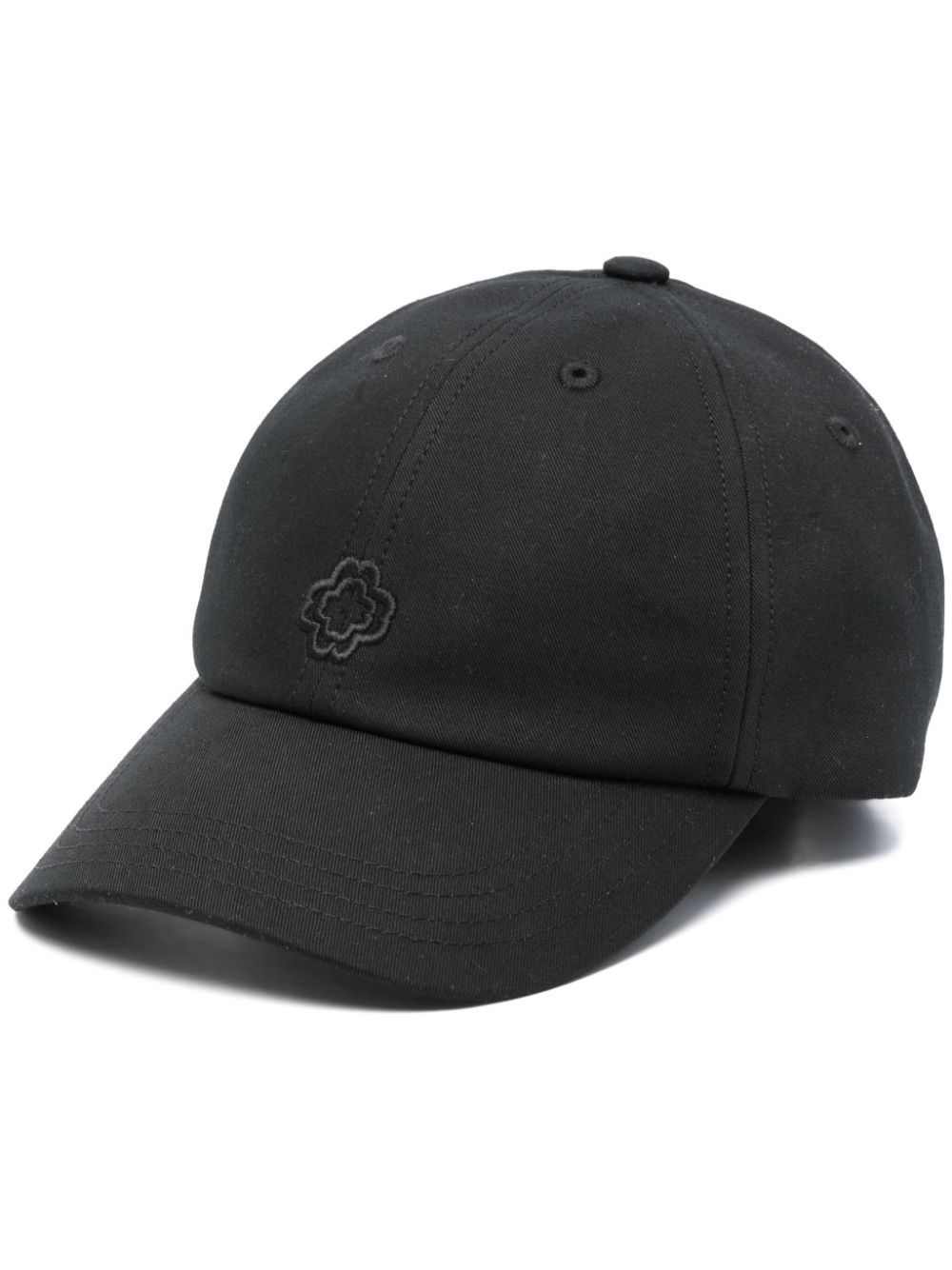 maje casquette en coton à logo brodé - noir