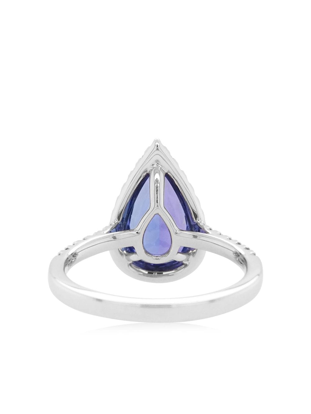 Shop Hyt Jewelry Platinum Tanzanite And Diamond Ring In Blue