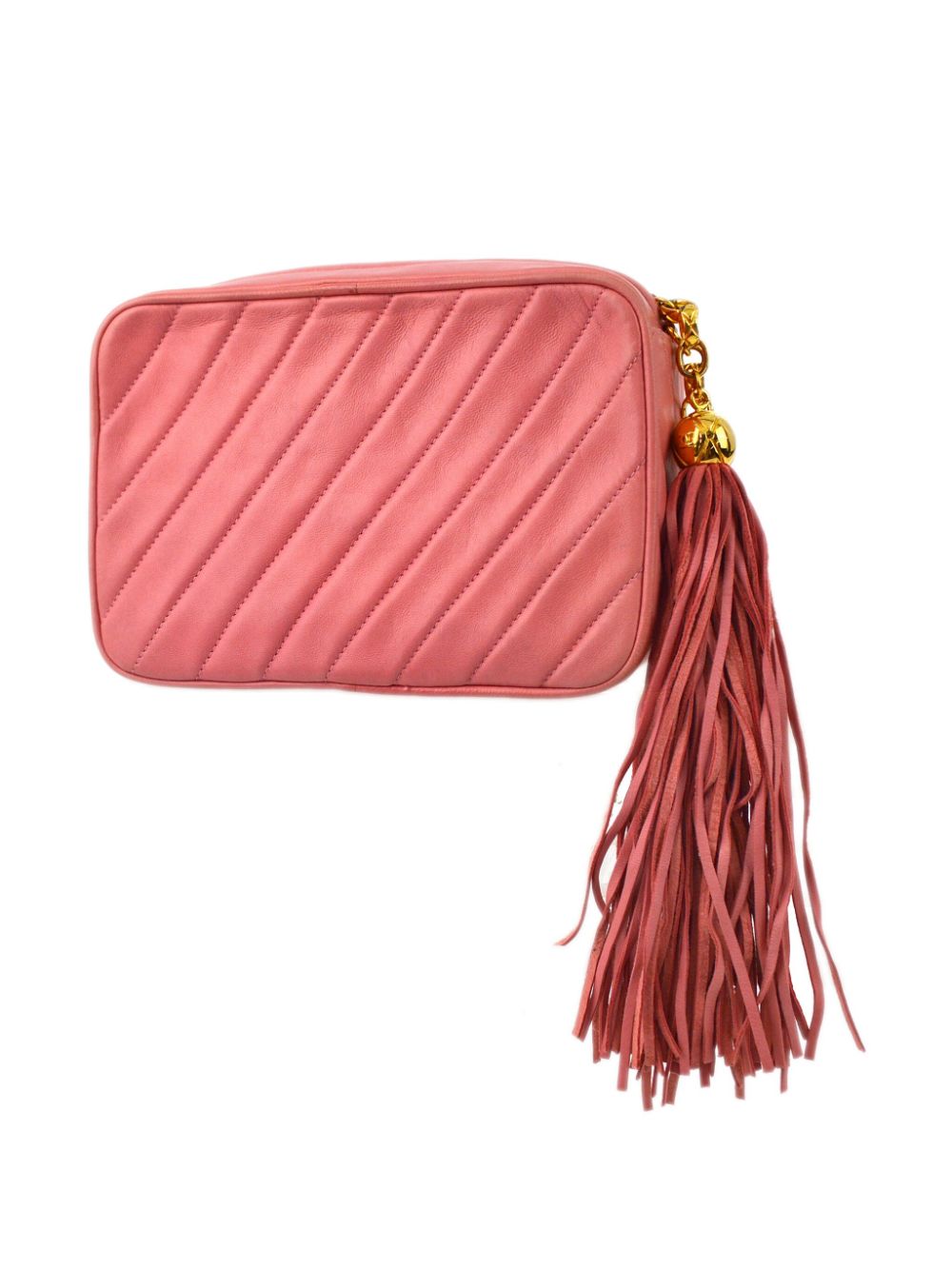 CHANEL Pre-Owned 1992 kleine Fringe cameratas - Roze