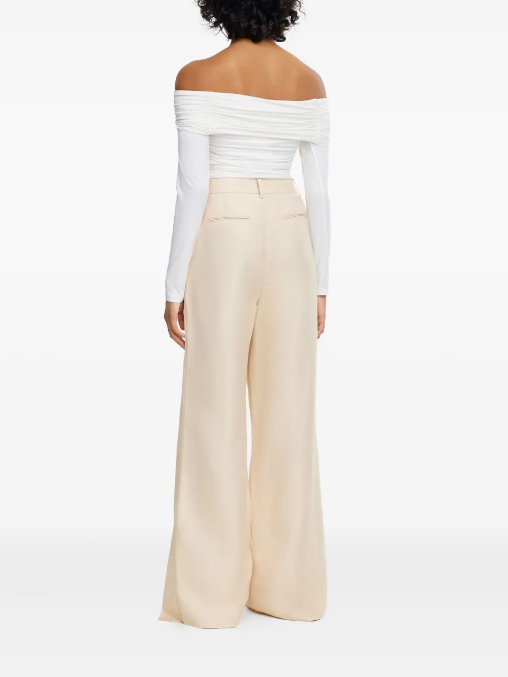 Acler Draped-panelled Palazzo Pants In Neutral