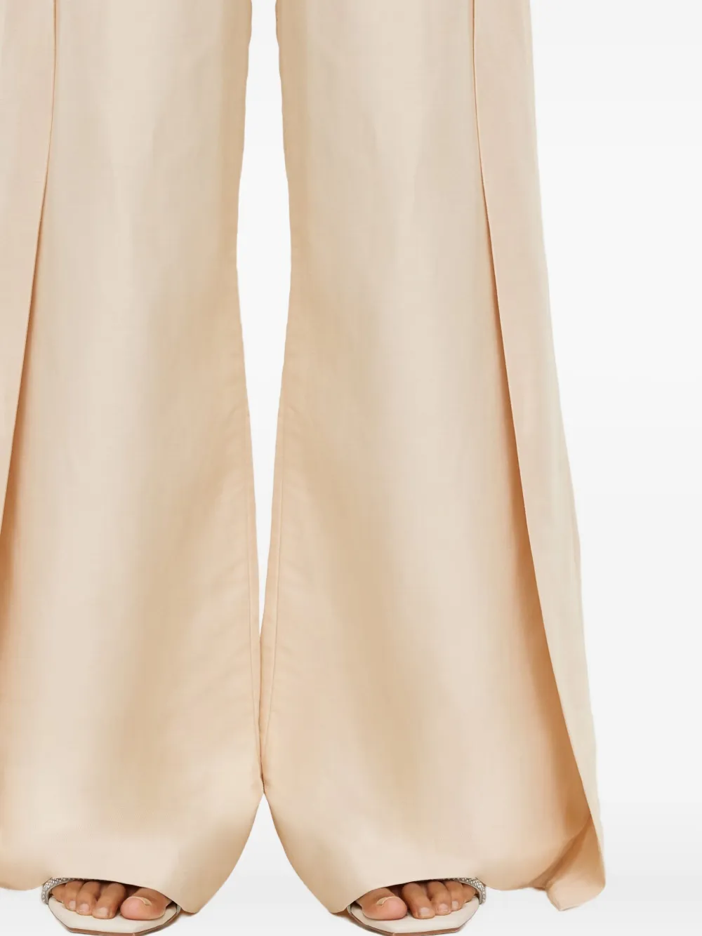 Acler Draped-panelled Palazzo Pants In Neutral