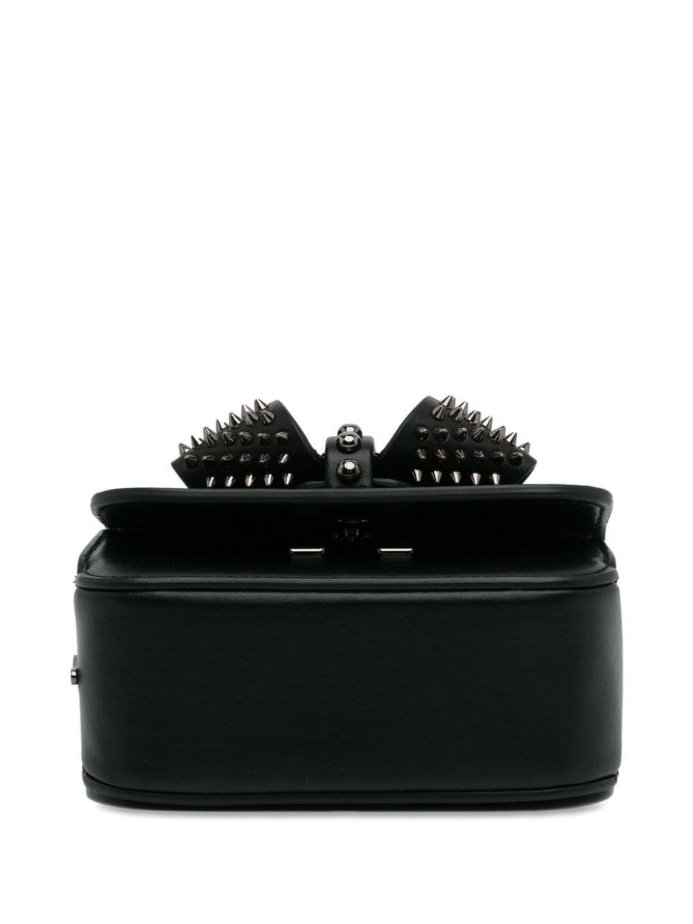 Pre-owned Christian Louboutin 21th Century Mini Studded Sweet Charity Crossbody Bag In Black