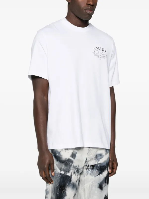 AMIRI logo-print Cotton T-shirt | White | FARFETCH