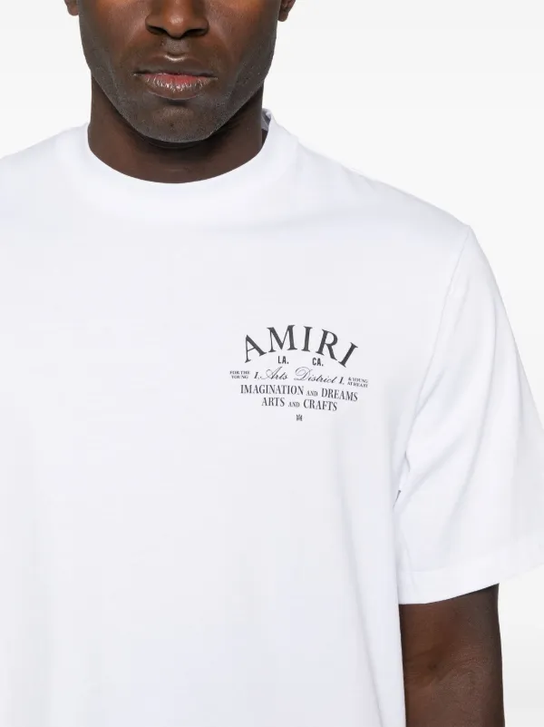 AMIRI logo-print Cotton T-shirt | White | FARFETCH