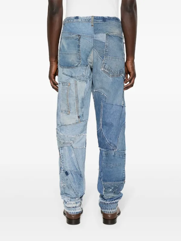 トップス GREG LAUREN SIZE 2 Greg Lauren patchwork-design Jeans | Blue | FARFETCH