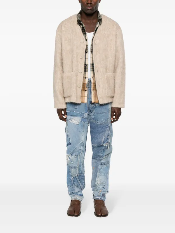 トップス GREG LAUREN SIZE 2 Greg Lauren patchwork-design Jeans | Blue | FARFETCH