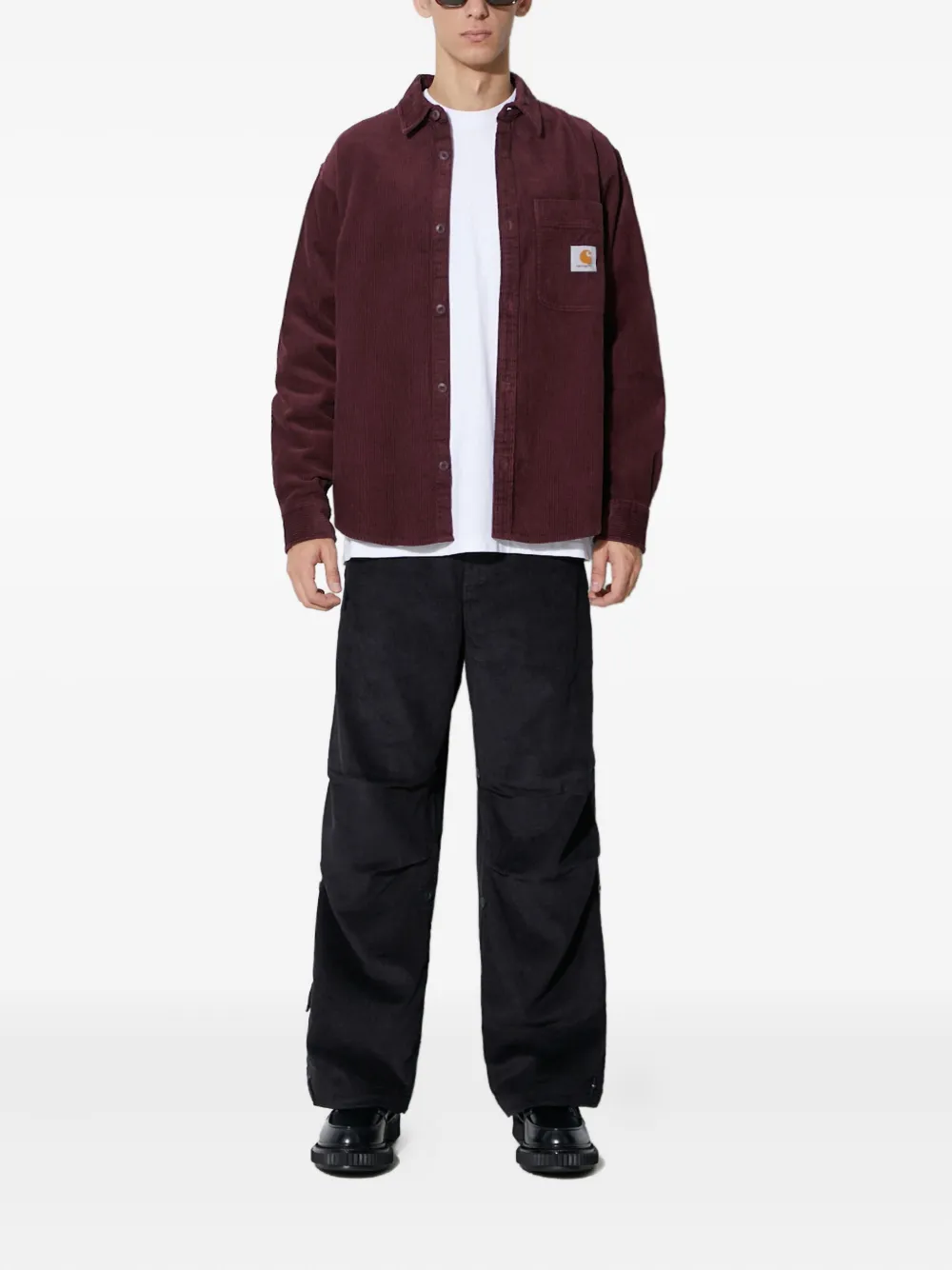 Maharishi corduroy cargo trousers Zwart