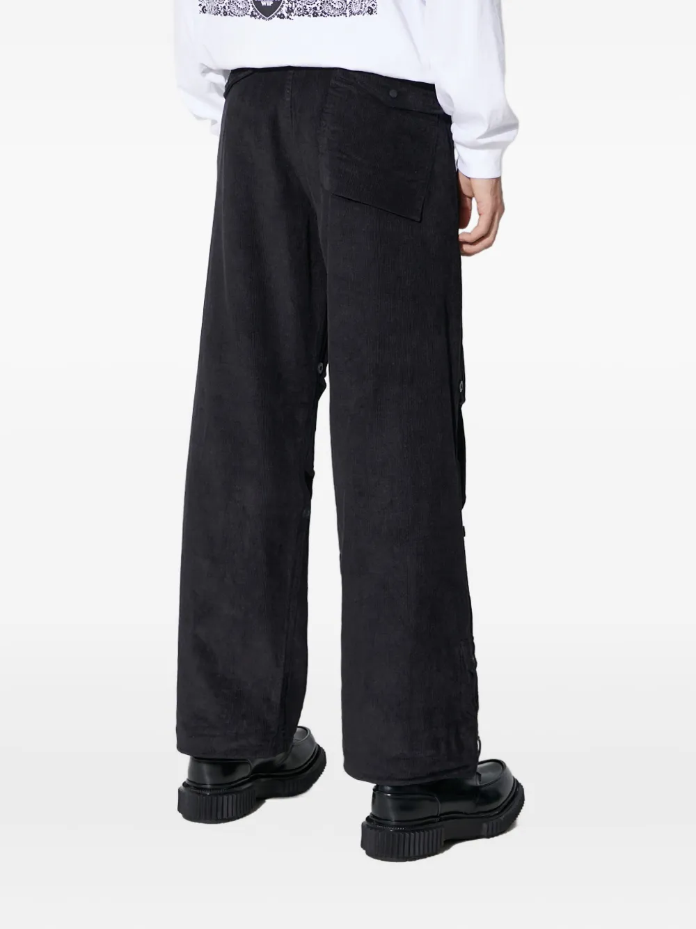 Maharishi corduroy cargo trousers Zwart