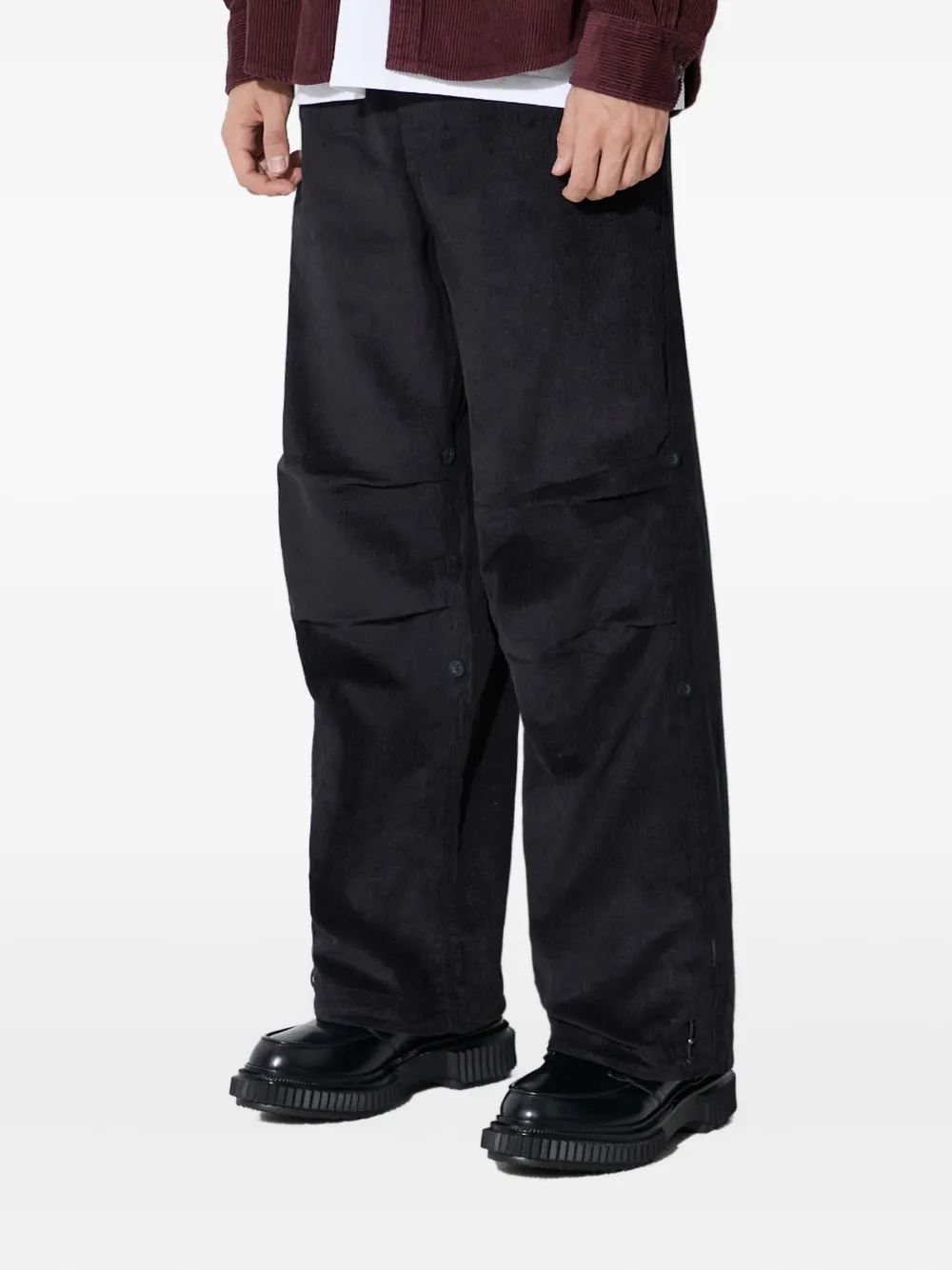 Maharishi corduroy cargo trousers Zwart