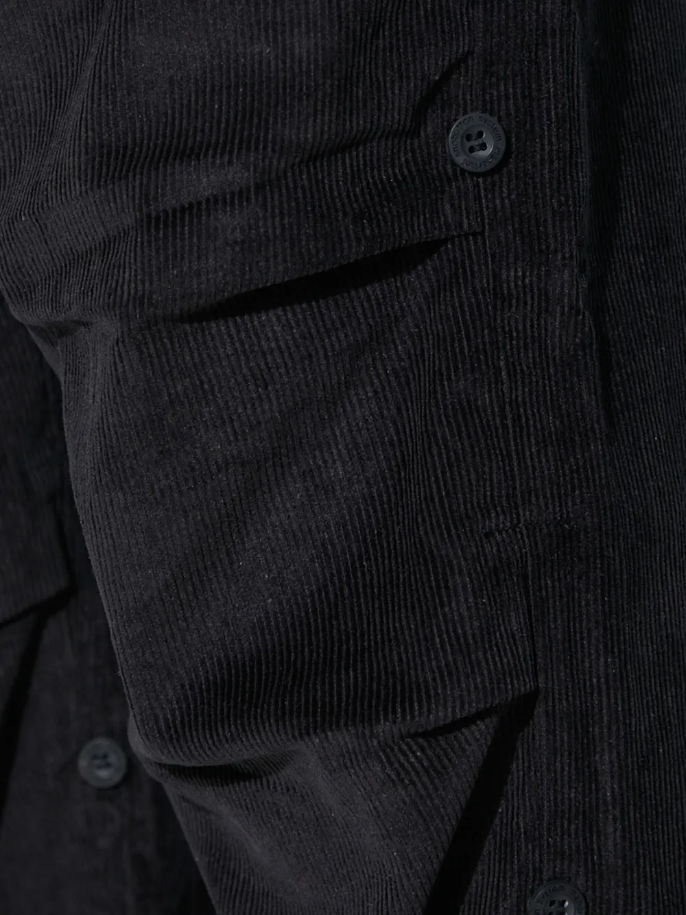 Maharishi corduroy cargo trousers Zwart