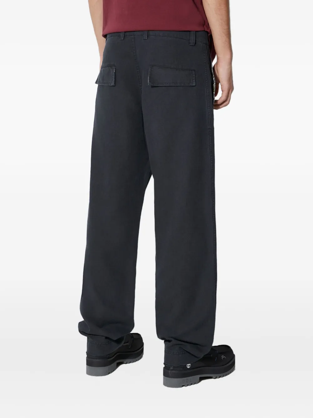 Maharishi pleated chino trousers Zwart