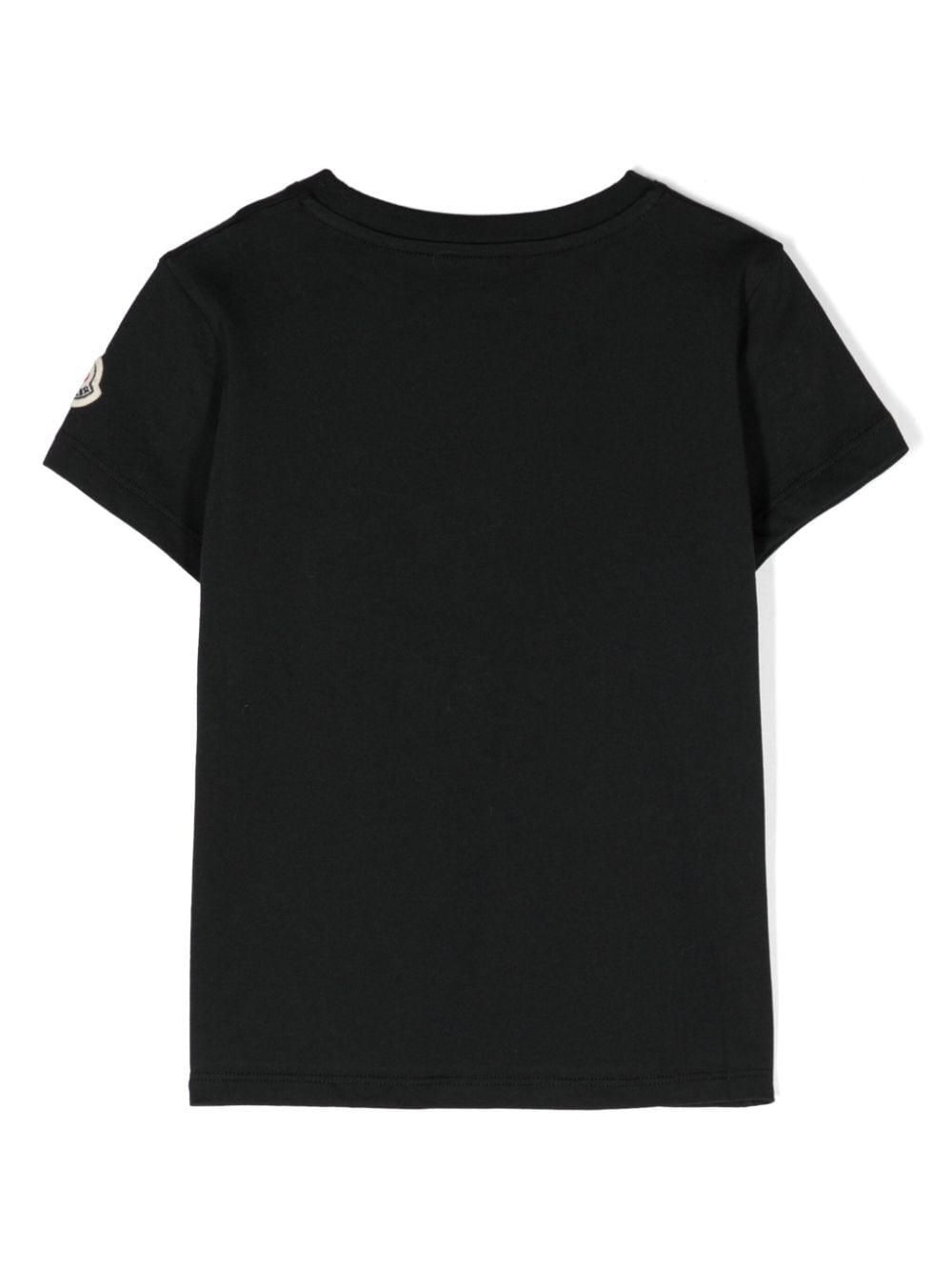 Moncler Enfant rhinestone-logo cotton T-shirt Zwart
