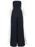 Greta Constantine cape-design two-toned jumpsuit - Black