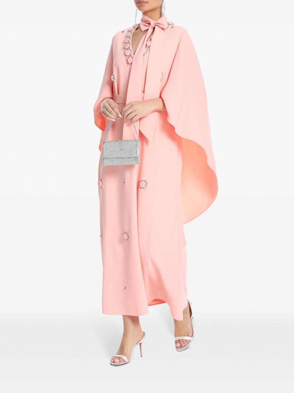Shop Huishan Zhang Salina V-neck Midi Dress In Pink
