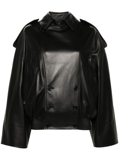 LOEWE puffball-design lambskin jacket Women