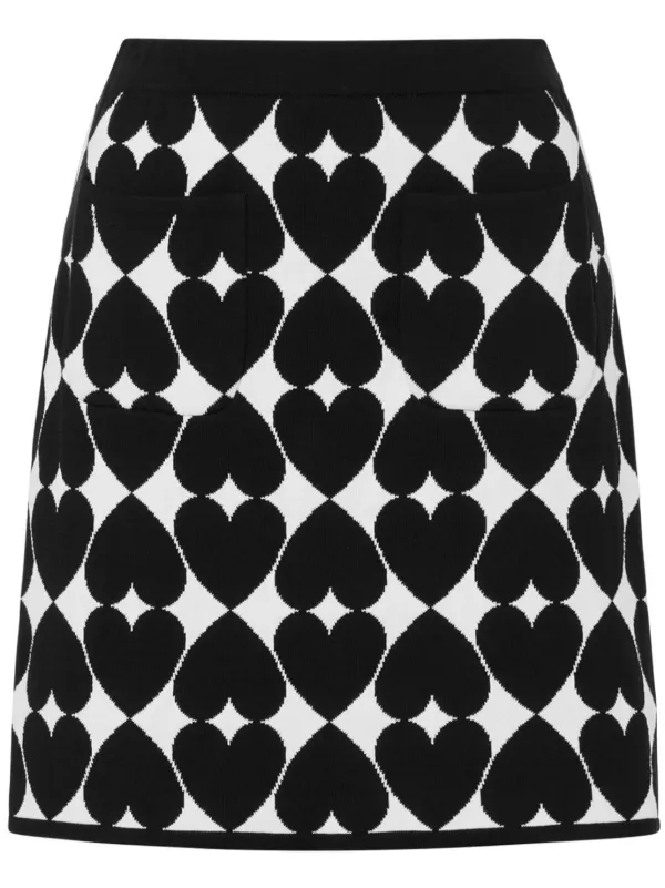 モスキーノ ニットスカート Moschino インターシャニット スカート | ブラック | FARFETCH JP