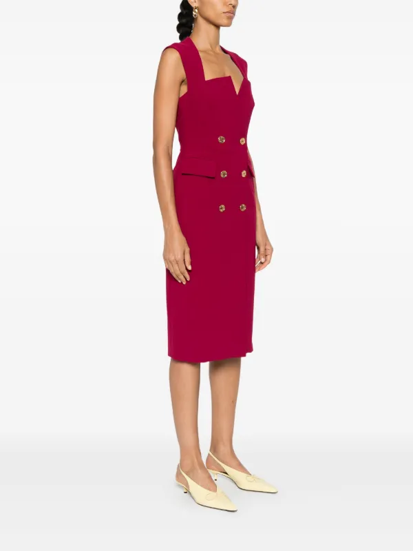 Moschino double-breasted Midi Dress | Red | FARFETCH
