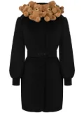 Moschino Teddy Bear belted coat - Black