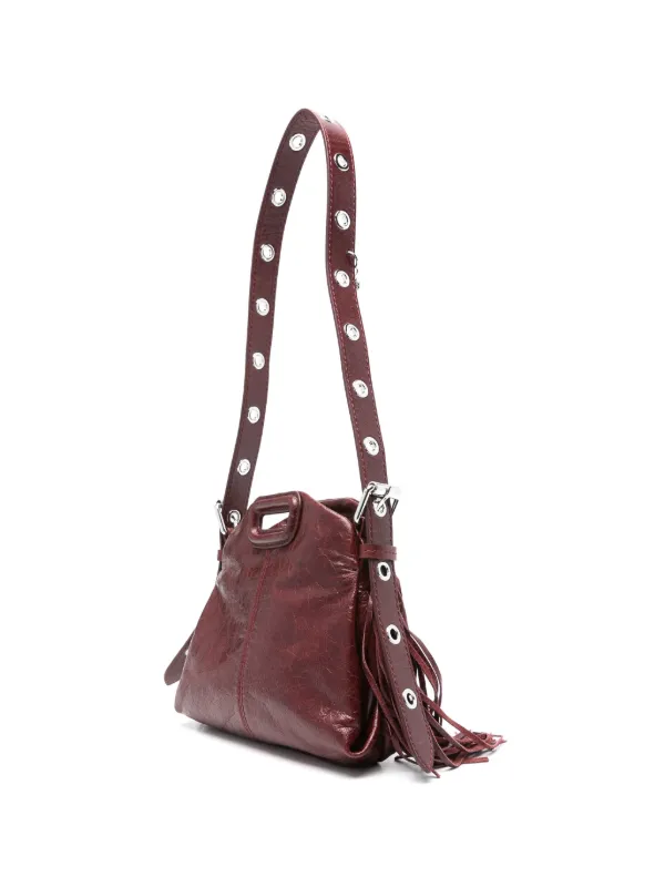 Maje Mini Miss M Leather Shoulder Bag | Red | FARFETCH