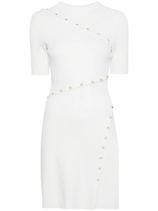 Maje Rockitz factory White High Neck Sheath Dress