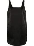 Maje satin pinafore mini dress - Black