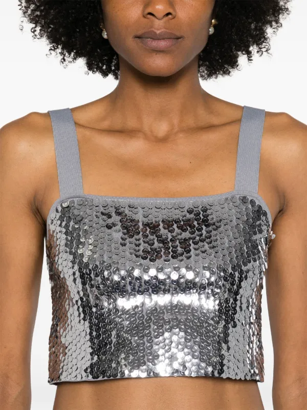 Silver sequin tube top sales