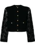 Maje Crochet cardigan - Black